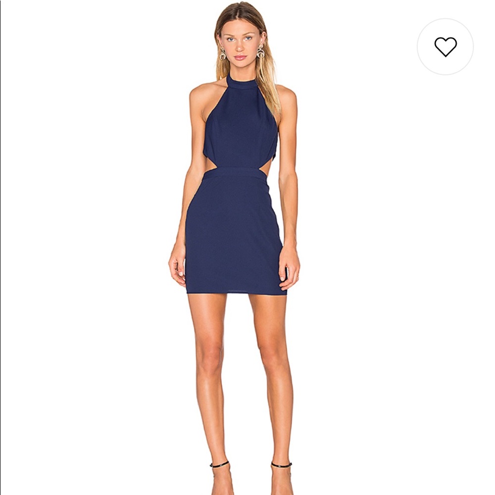 Navy blue cut out dress